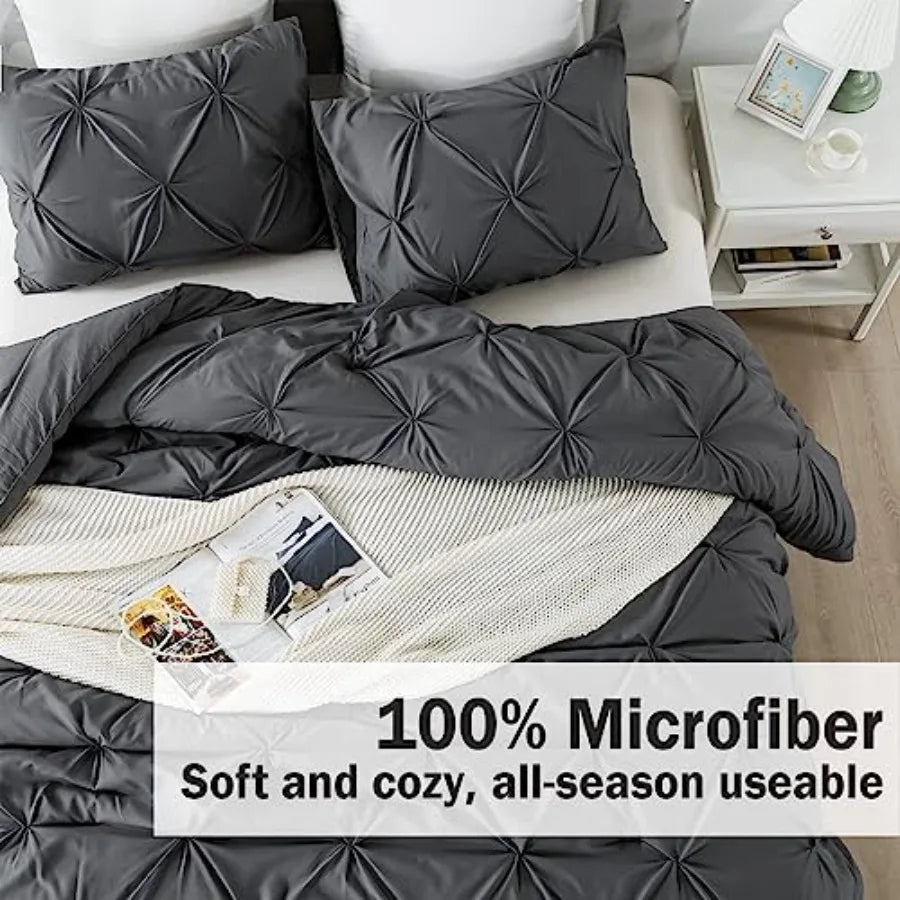 Duvet Cover Set With 2 Pillowcases Fleece Jacquard Bedding
