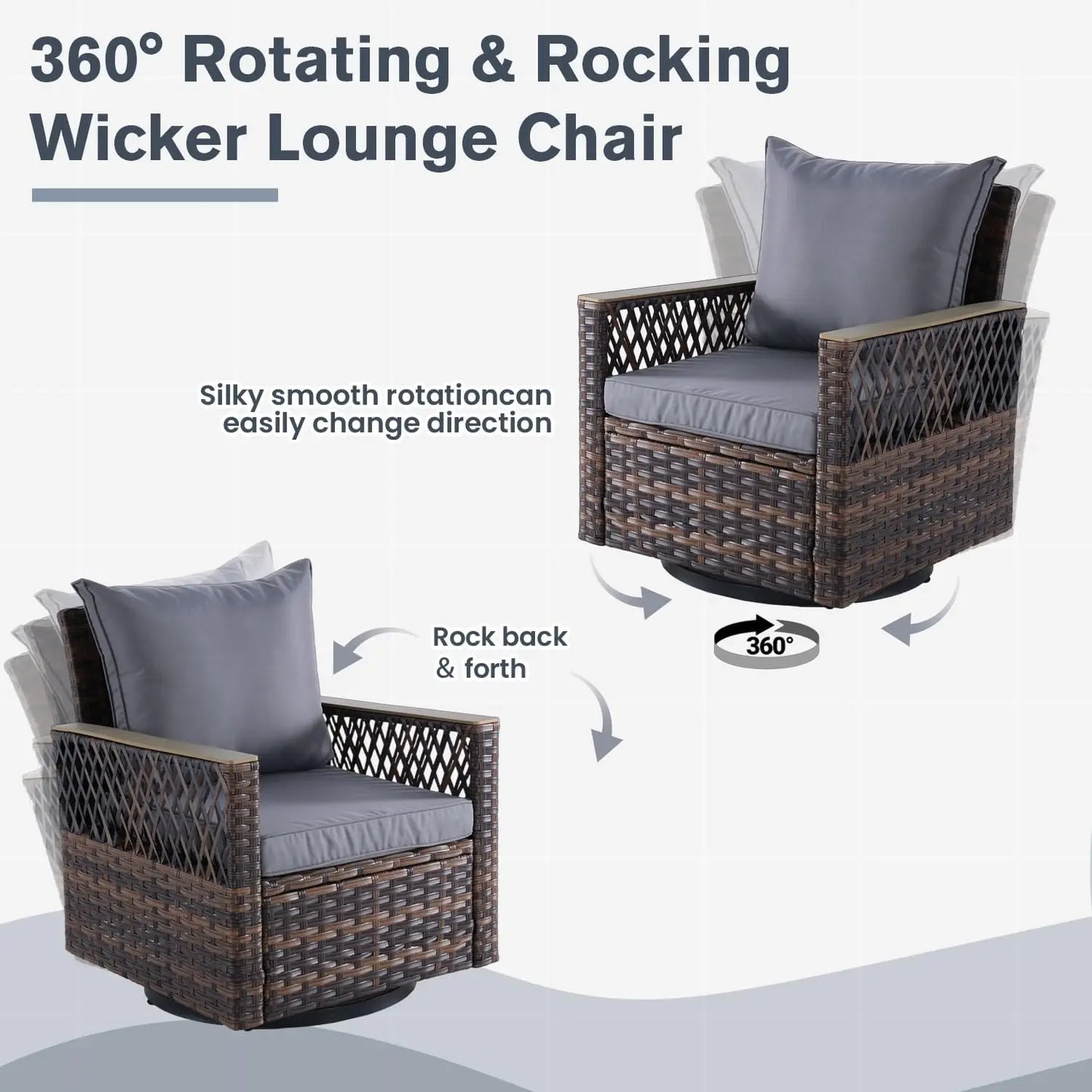 Outdoor All Weather Wicker Patio Bistro Set Table And Cushions