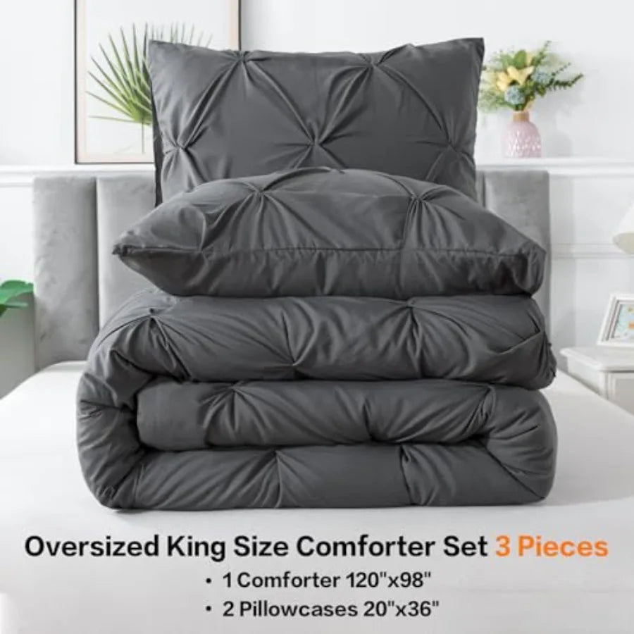 Duvet Cover Set With 2 Pillowcases Fleece Jacquard Bedding