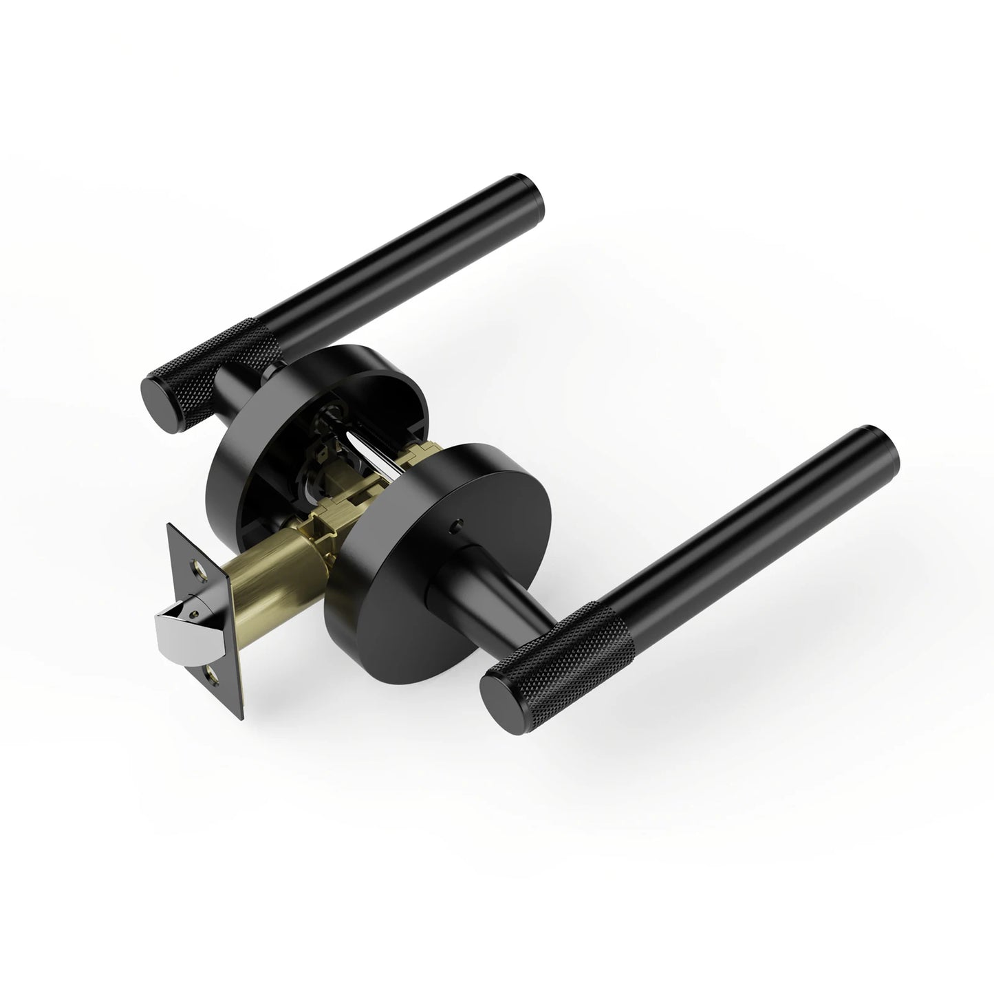 Viladepot Privacy Door Lever Knurled Round Base Interior Lock