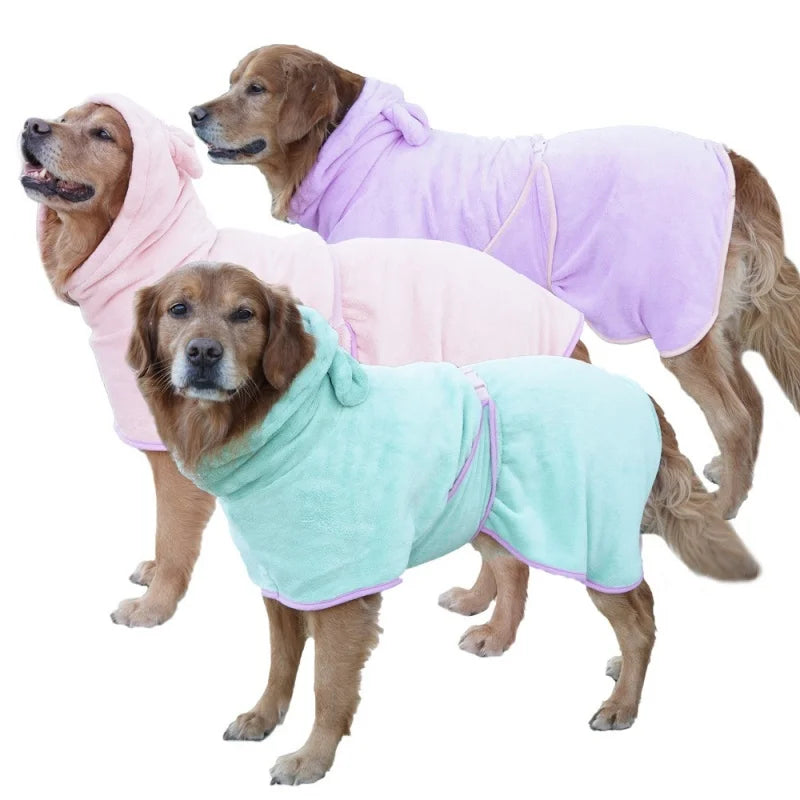 NONECN Dog Bathrobe Super Absorbent Quick Dry Pet Towel