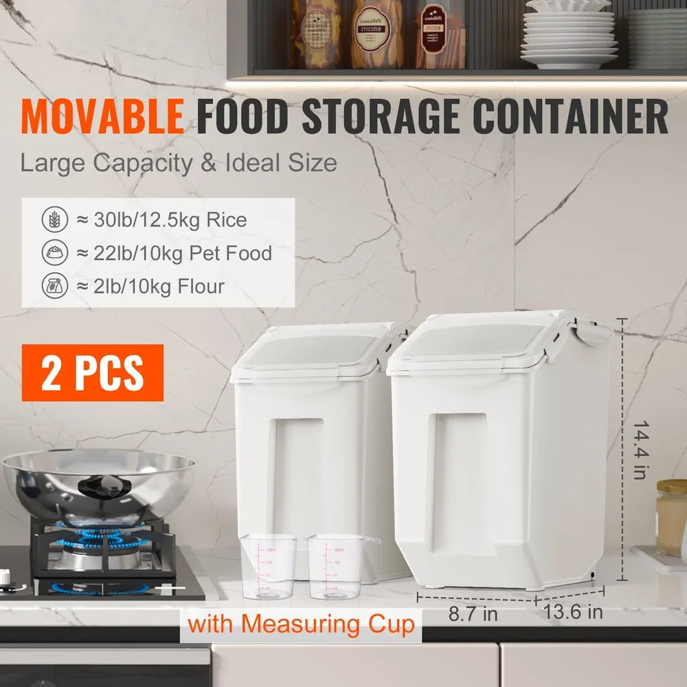 XMSJ Airtight Pet Food Storage Container Set 2 Pack