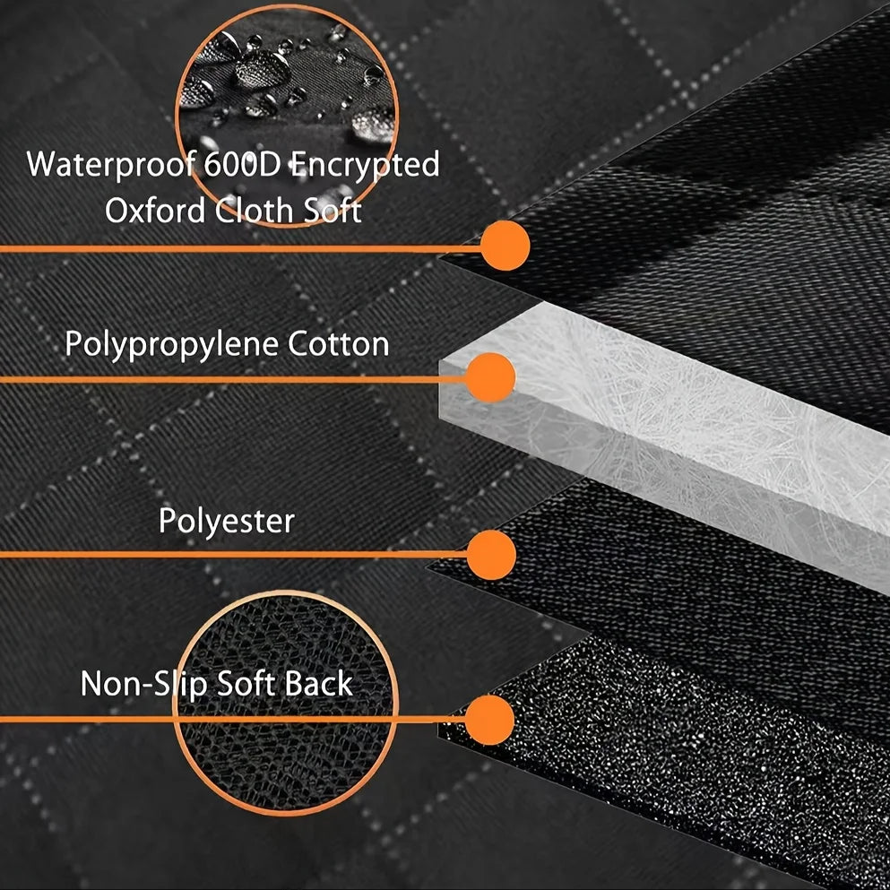 NONECN 600D Waterproof Dog Car Seat Cover Hammock for Cars