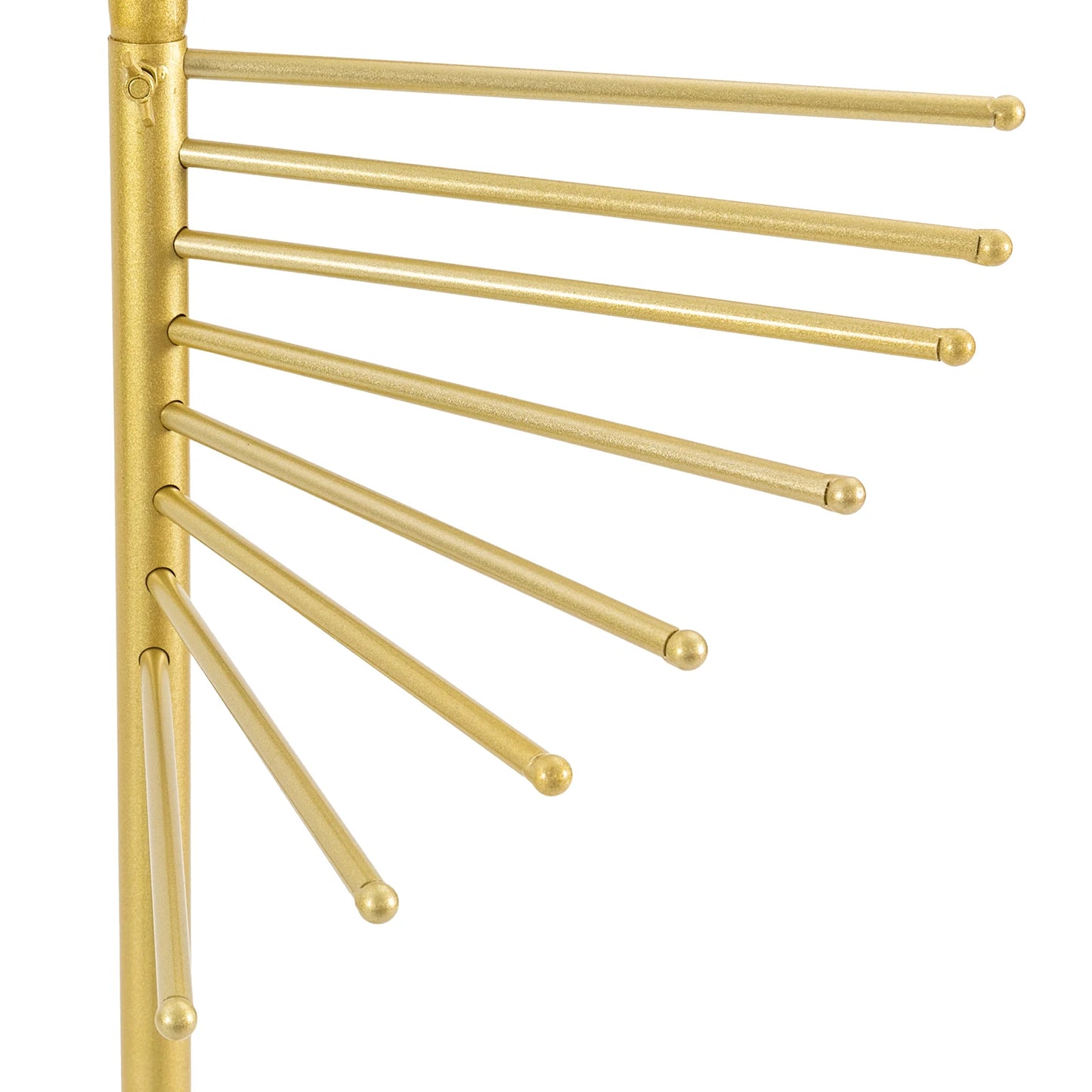 67" Freestanding Scarf Organizer, Metal Spiral Scarf Holder with 30 Rods, Commercial Hijab Organizer for Clothing Store Home