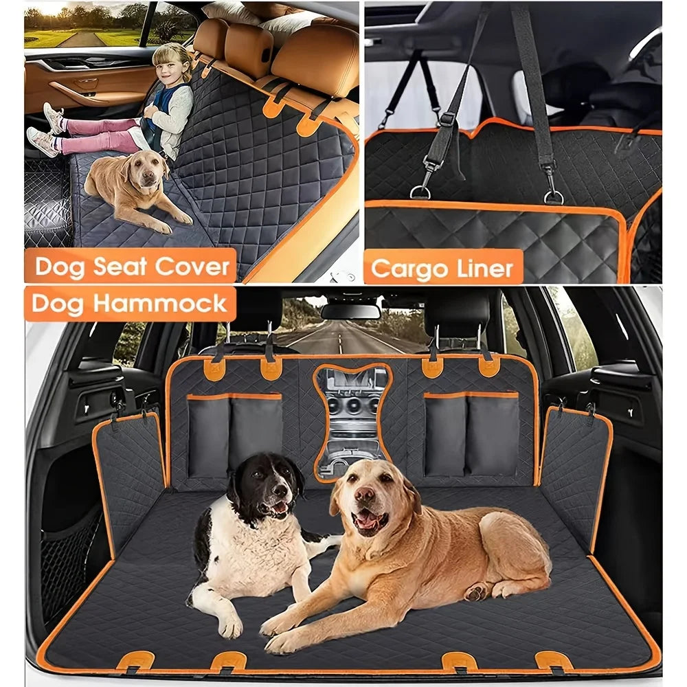 NONECN 600D Waterproof Dog Car Seat Cover Hammock for Cars