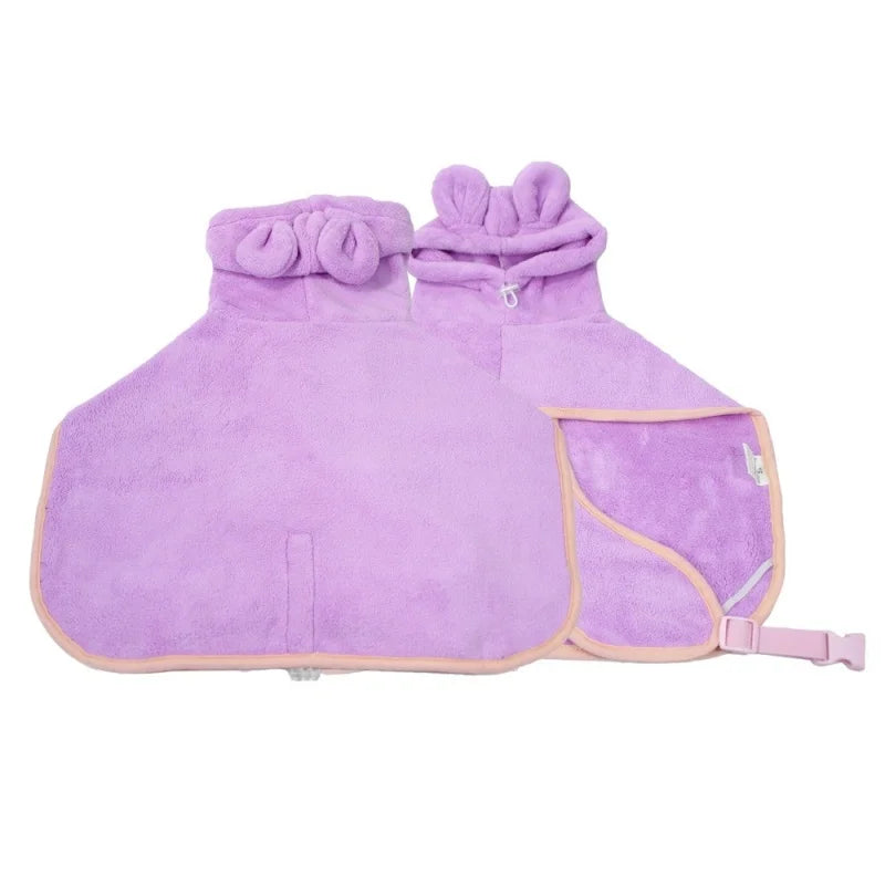 NONECN Dog Bathrobe Super Absorbent Quick Dry Pet Towel