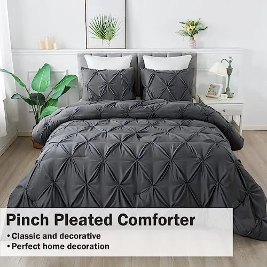 Duvet Cover Set With 2 Pillowcases Fleece Jacquard Bedding