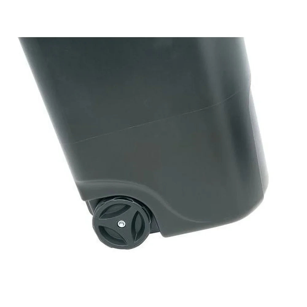50 Gallon Wheeled Garbage Can Durable Plastic Trash Bin with Secure Lid Easy Transport Home and Commercial Use