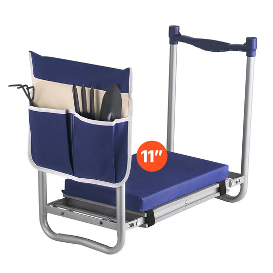 SucceBuy Garden Kneeler and Seat Foldable Stool With Tool Bag