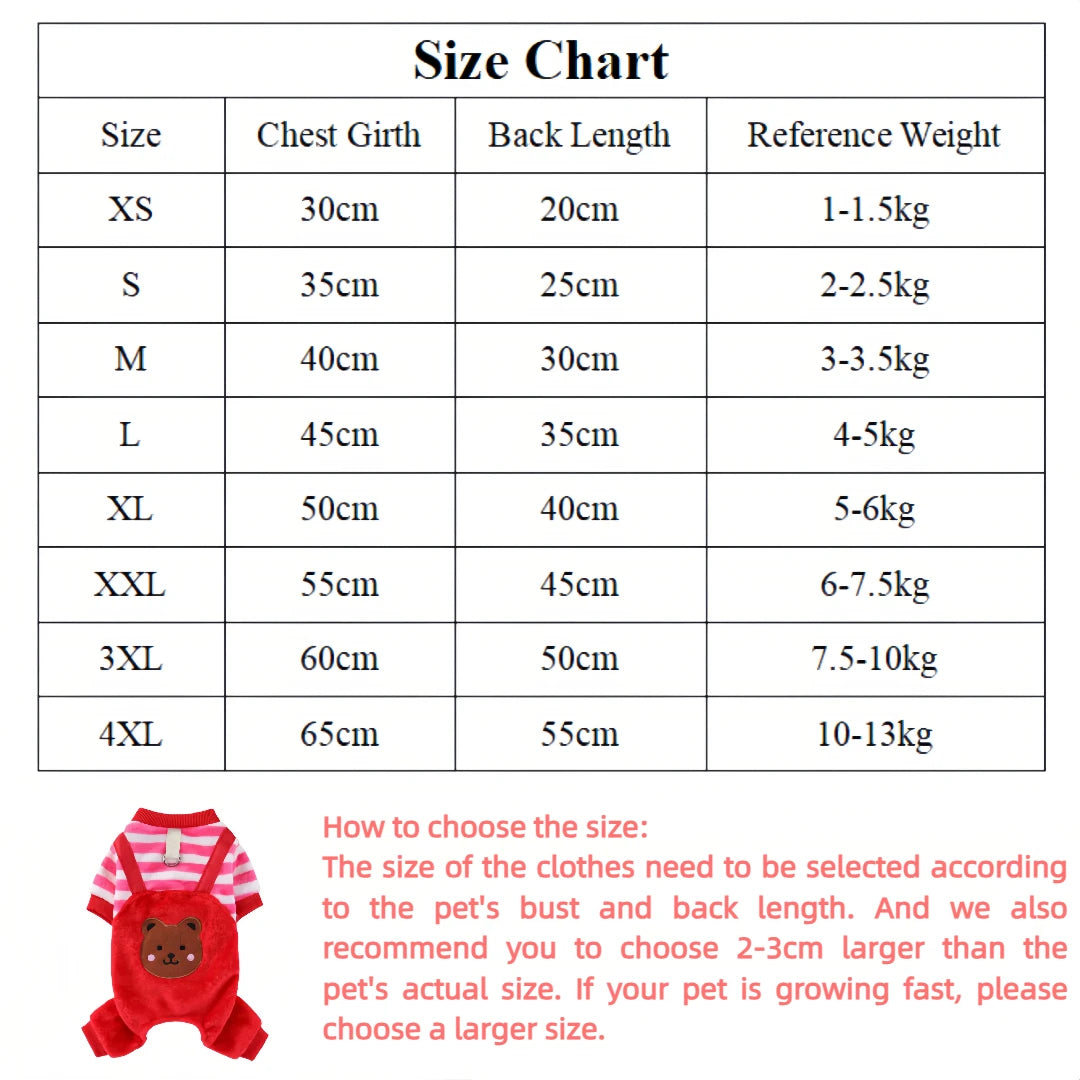 Autumn Winter Dog Fleece Jumpsuit Coat With Leash Ring