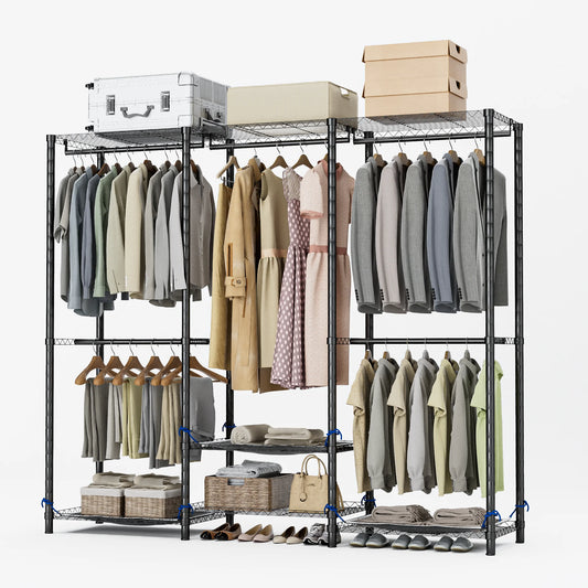 Clothes Rack Storage Organizer Wardrobe Freestanding Heavy Duty 960 Lb