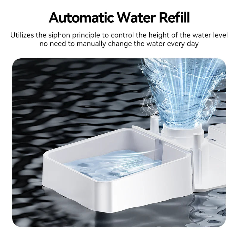 ROJECO 2In1 Automatic Pet Feeder And Water Fountain For Cats