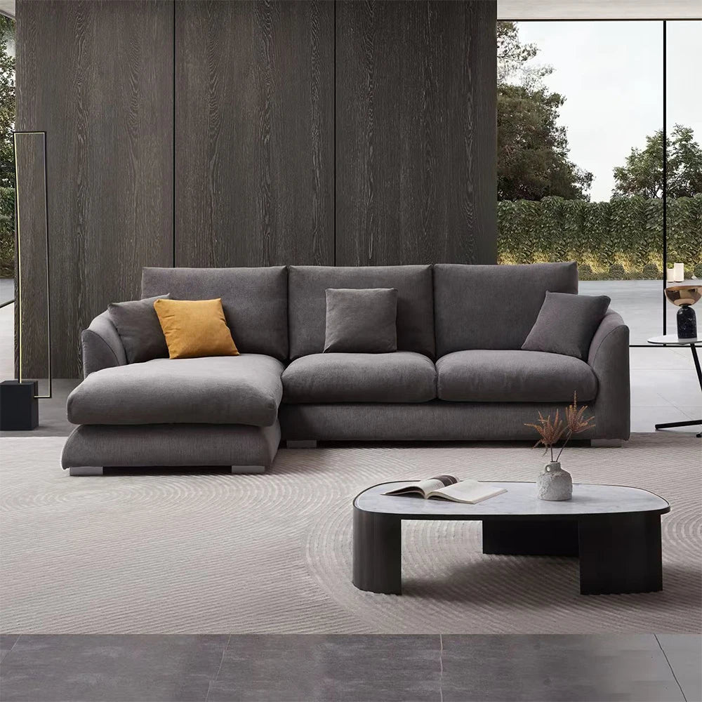 Cloud Down Filled L Shaped Chaise Sofa Living Room
