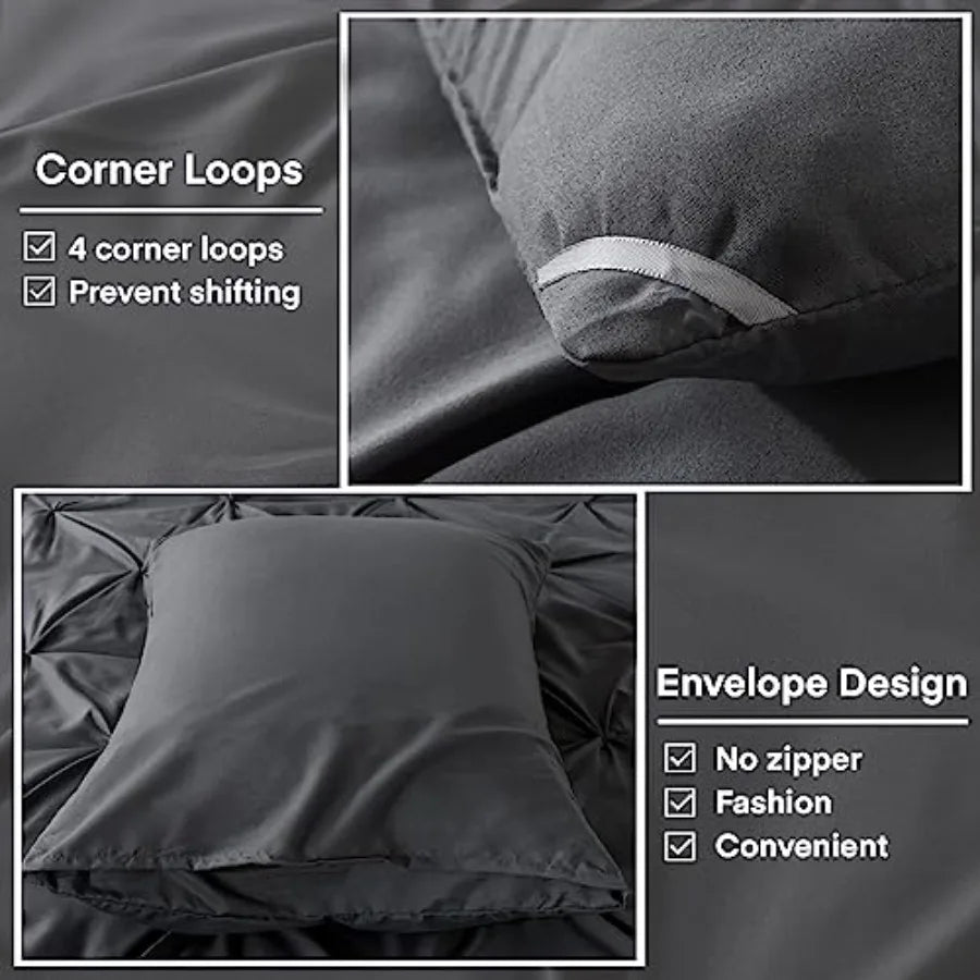 Duvet Cover Set With 2 Pillowcases Fleece Jacquard Bedding