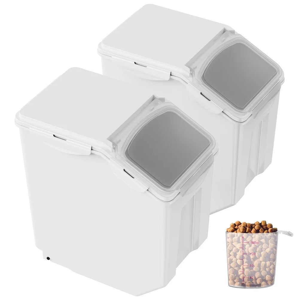 XMSJ Airtight Pet Food Storage Container Set 2 Pack