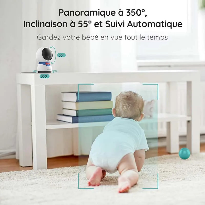 BOIFUN 1080P PTZ Baby Monitor With Motion Tracking